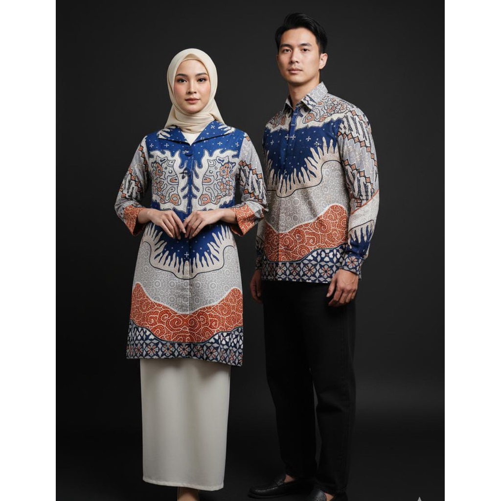 baju batik couple solo premium
