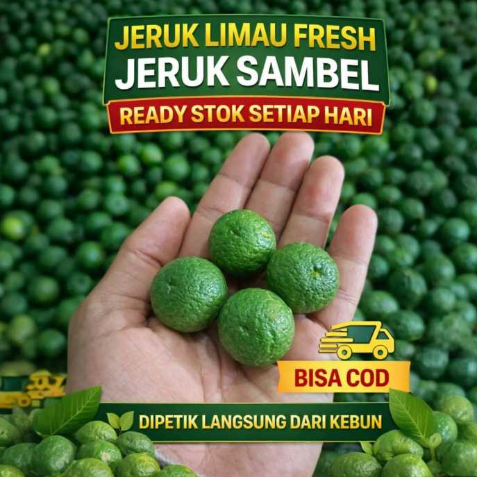 Jeruk Limau/Limo Jeruk Sambal Fresh Ukuran kecil 250gr/500gr/1kg
