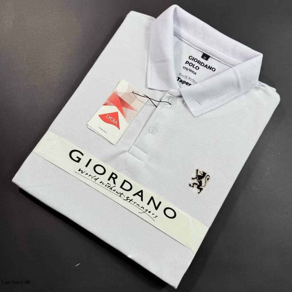 Baju Polo Giordano Bordir Lion 3D Kaos Kerah Giordano Pria Dewasa Polo shirt