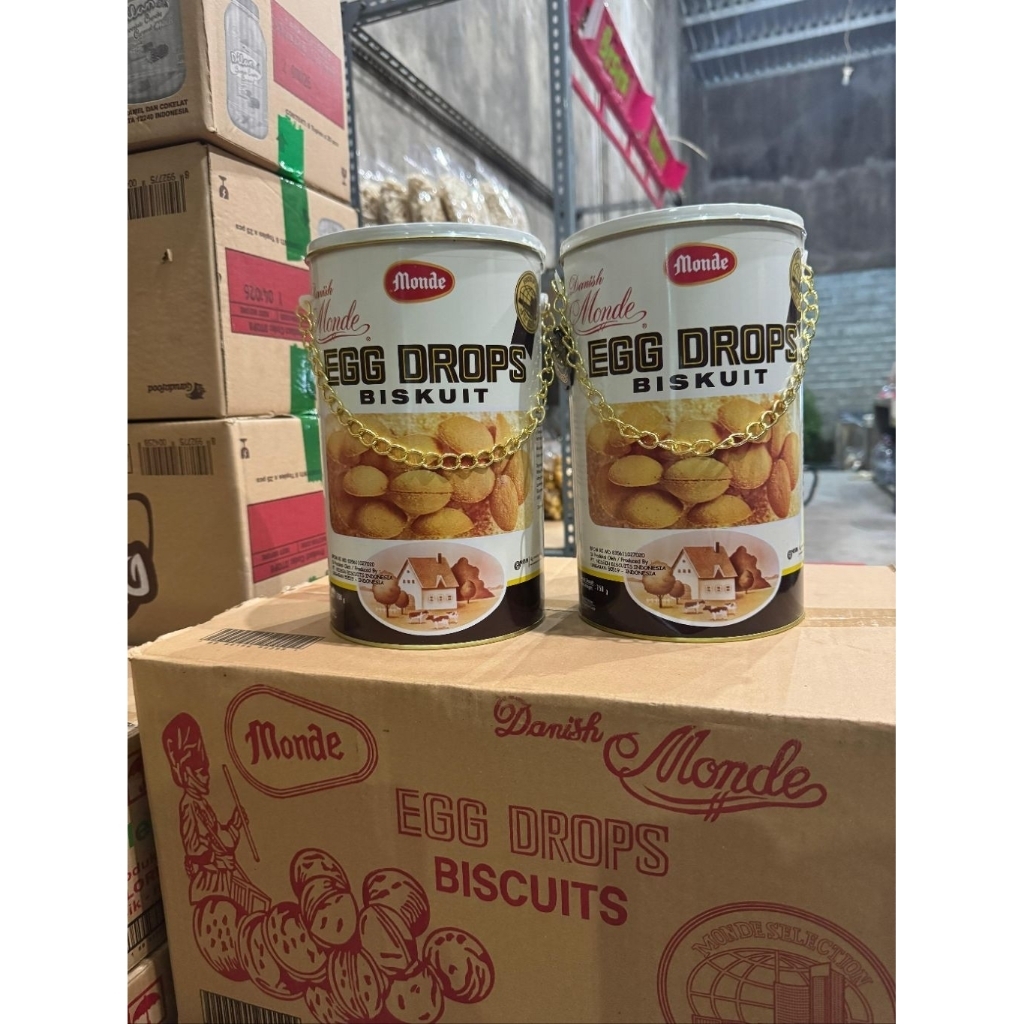 Ready Monde Biskuit Egg Drop 7500g Kaleng besar ~ Renyah, Gurih, dan Bergizi (WAJIB Tambah Bubble wr