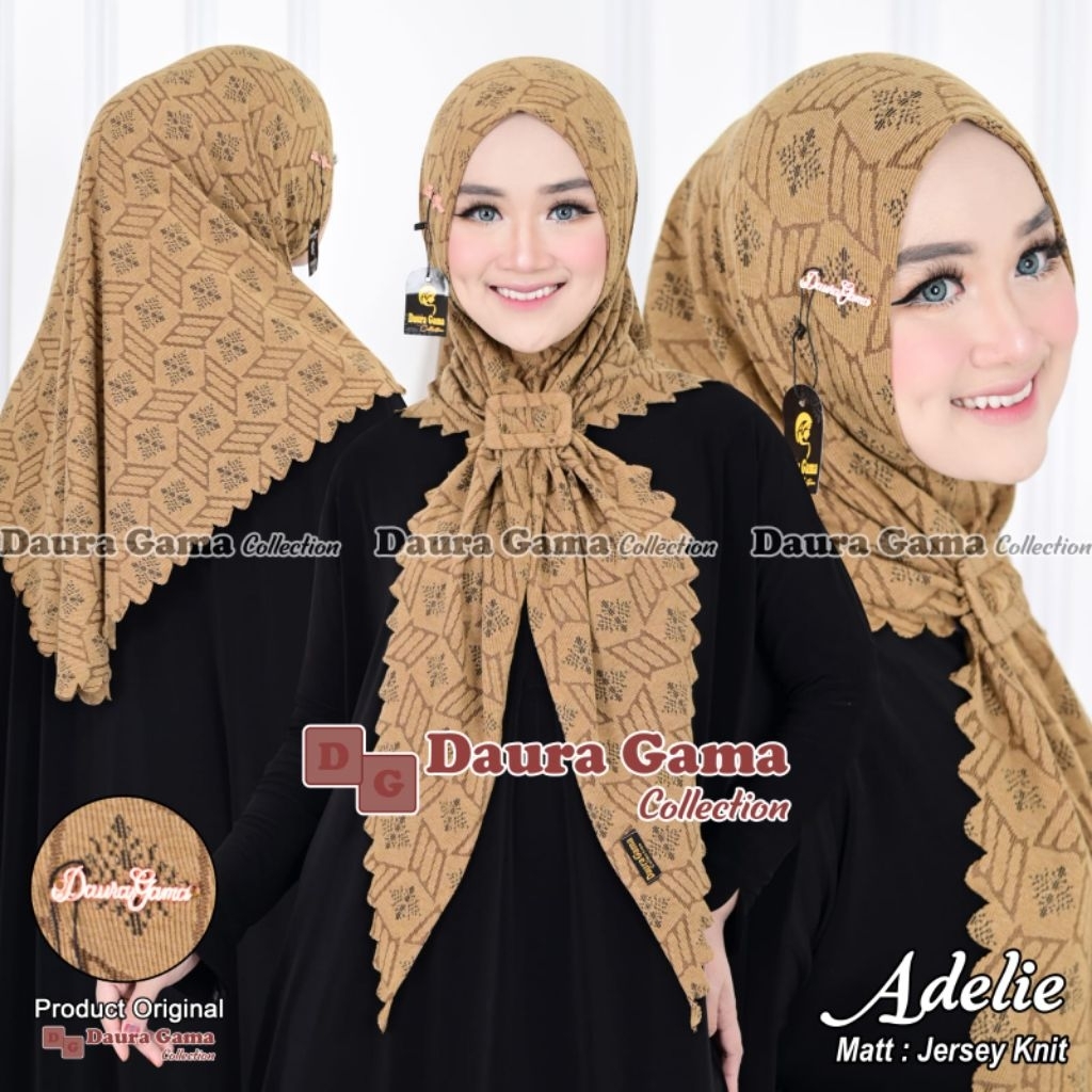 hijab segitiga instan gesper//hijab instan adelie free gesper//hijab segitiga laser  cut knit premiu