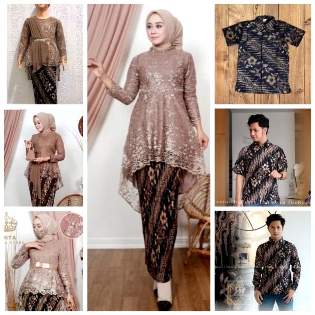 (M.R.OLSHOP) Couple Kebaya Sarimbit Keluarga Kebaya pesta Keluarga Kebaya Hajatan
