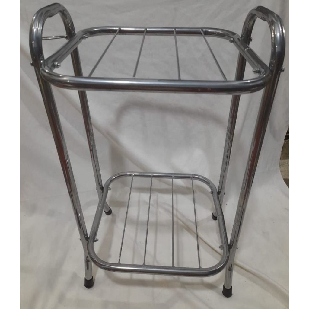 Rak kaki dispenser 2 susun bahan chromehitamsilver
Harga rp 145.000
Rak bawah bisa buat tarok magic 