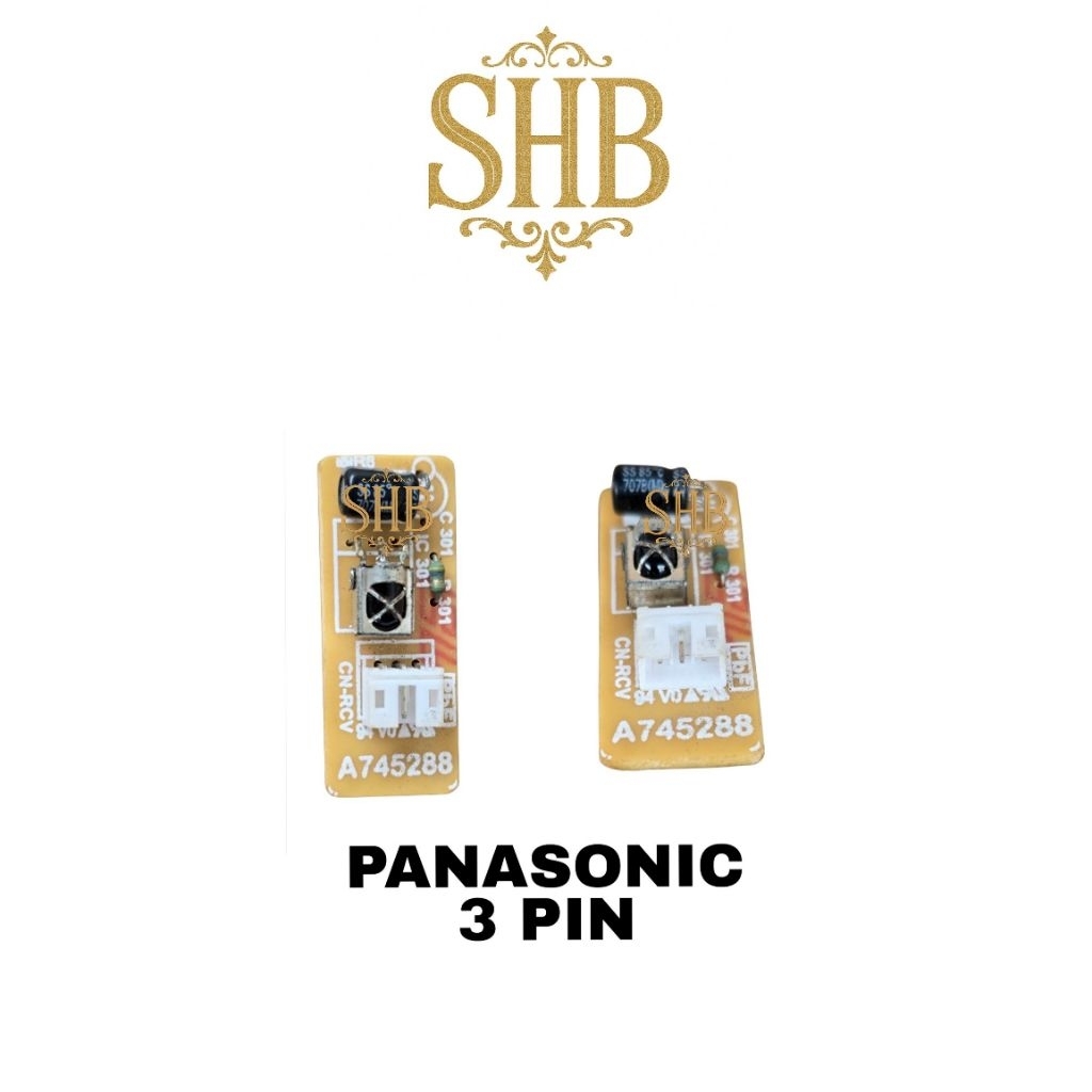 PCB sensor remote AC panasonik 3 pin A745288 - Receiver AC panasonik soket 3 - Modul sensor remot AC