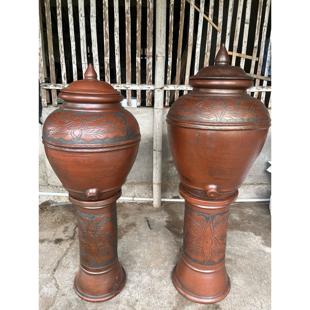 Gentong 40L Padasan Pancuran Air Wudhu Gerabah Tanah Liat