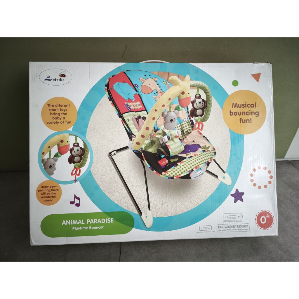 [preloved NEW Baru] Labeille Playfull Bouncer up to 15 kg