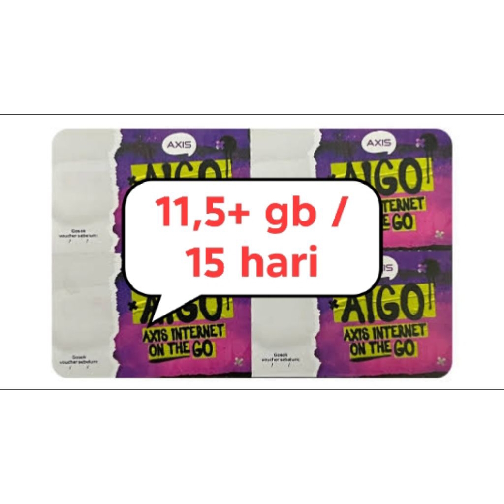 voucher axis 11,5 gb/15 hari