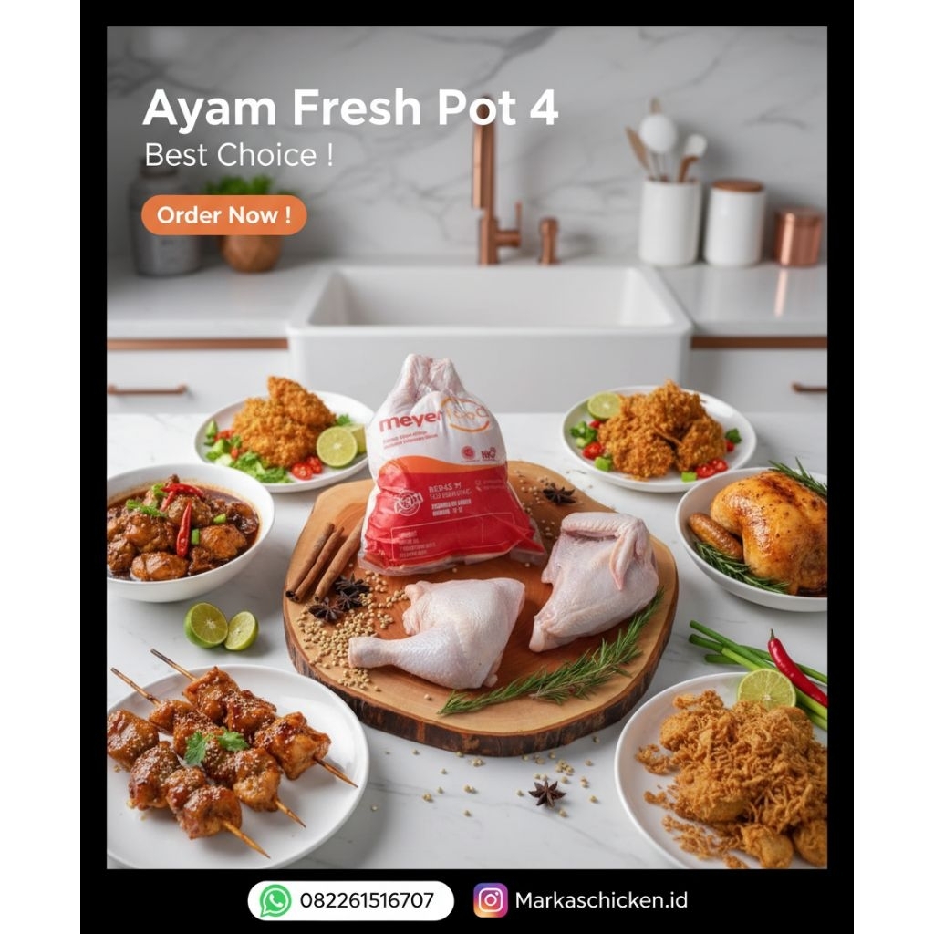 Ayam Potong Segar Dingin size XS (600-700gr)