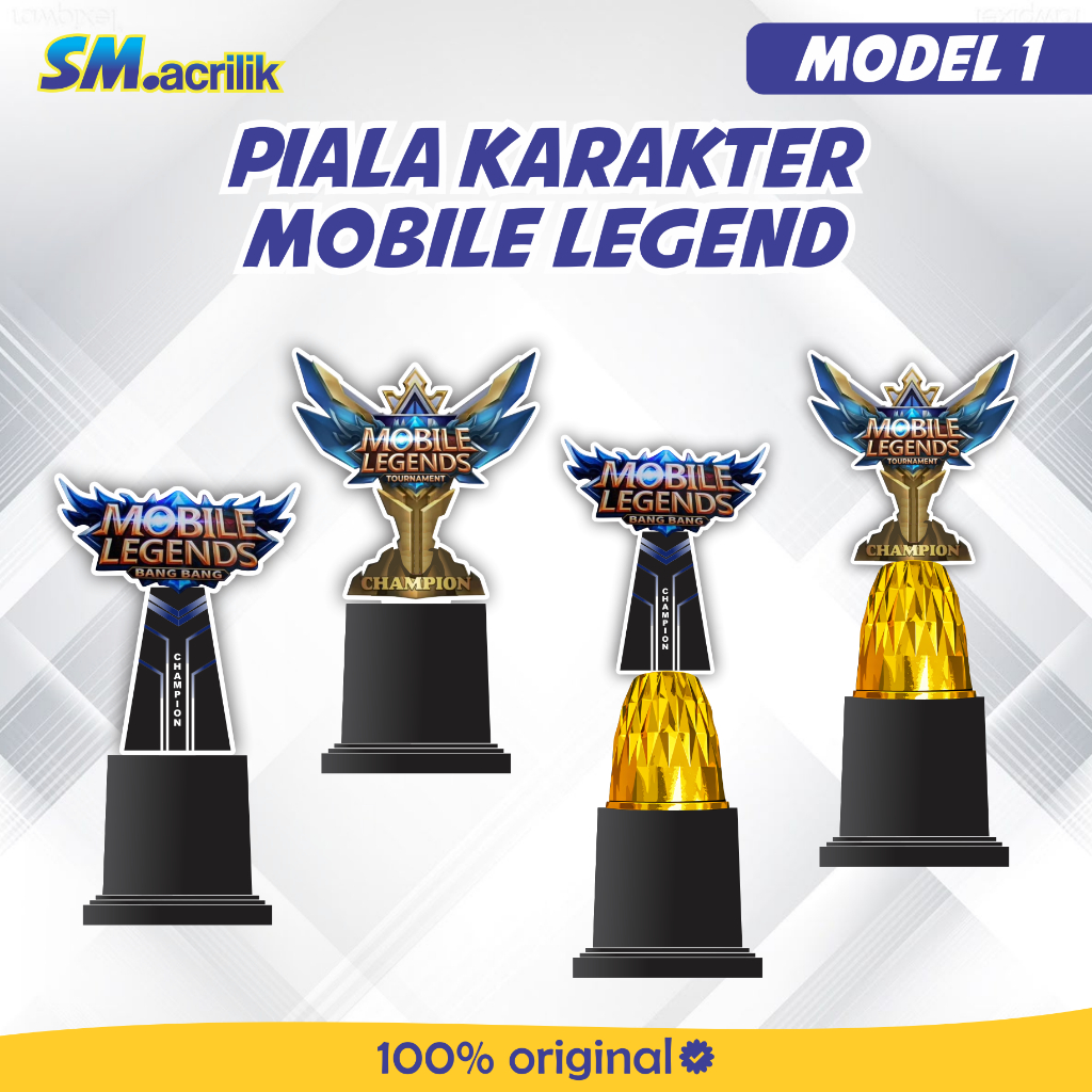 PIALA MOBILE LEGENDS Model 1 | PIALA AKRILIK MODEL MOBILE LEGEND | PIALA GAME ONLINE