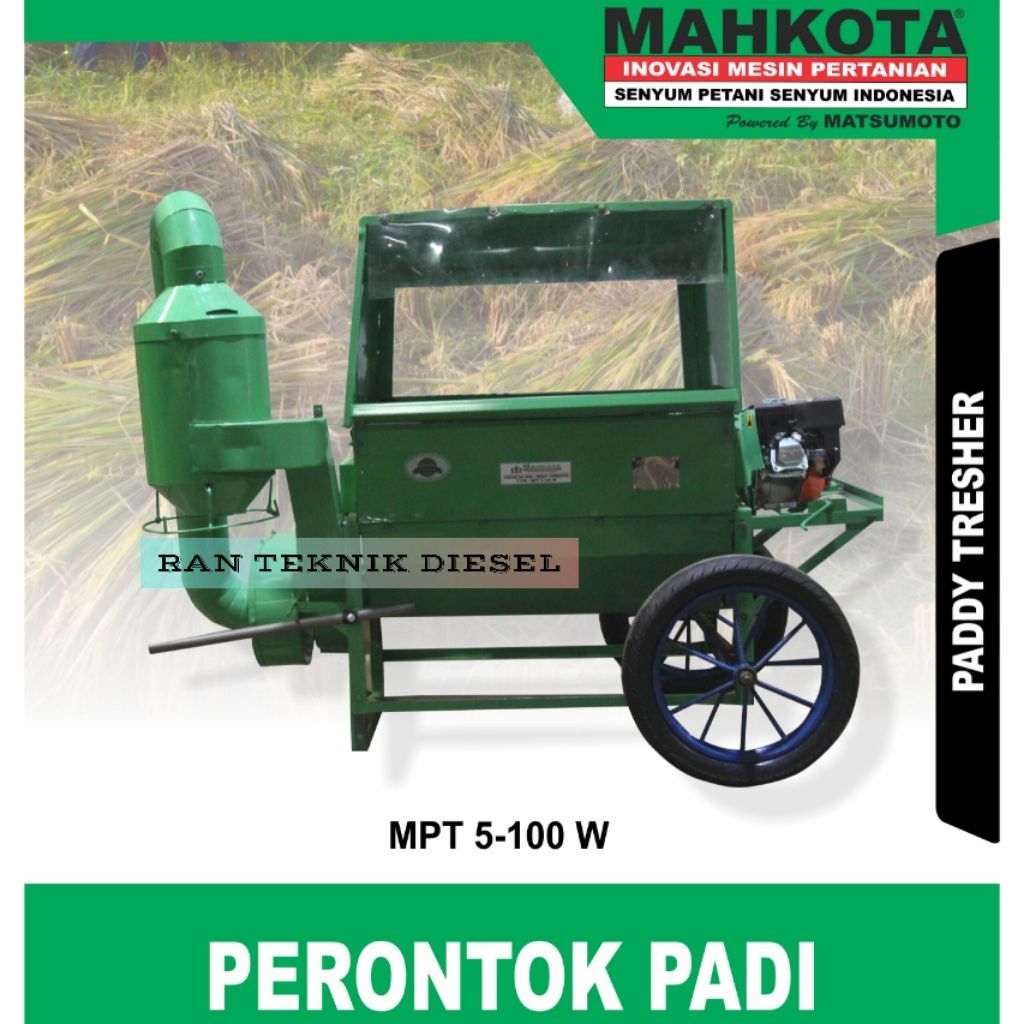 Mesin Perontok Padi MAHKOTA MPT 5 100 W Berkualitas