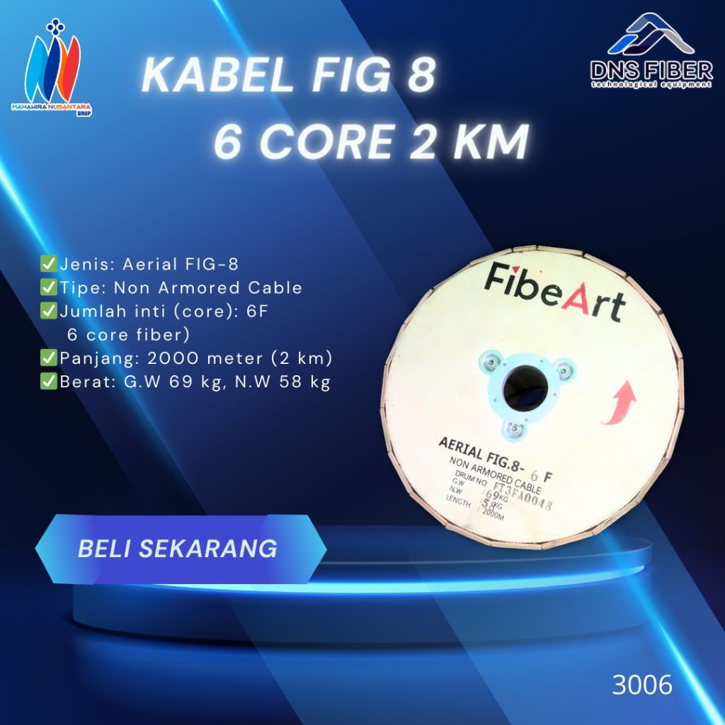 KABEL FIG 8 2KM FIBEART | 6 CORE | 4 CORE