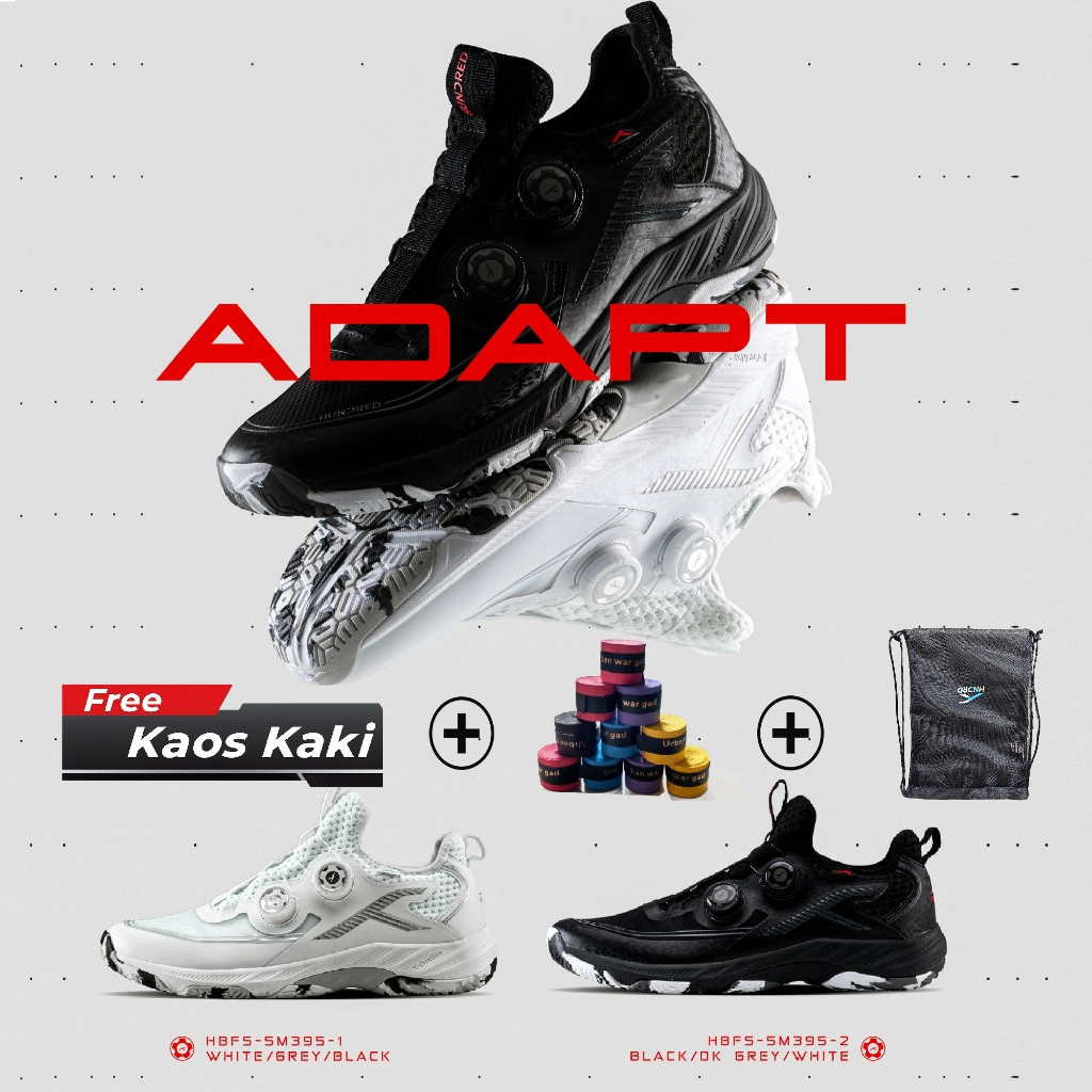 Sepatu Badminton Hundred Hypercourt Adapt Spesial Edisi - Sepatu Padel Hundred Hypercourt Adapt Mode