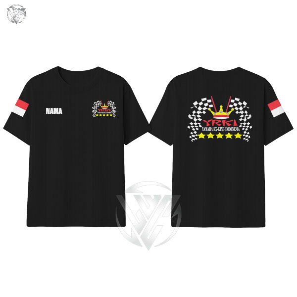 Kaos Lengan Pendek Yamaha Rx King Indonesia Yrki Hitam