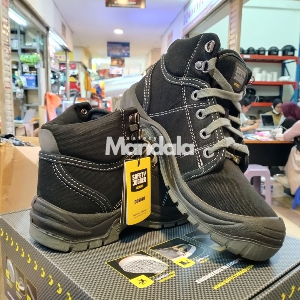 Sepatu Safety Jogger Desert Black Original / Safety Shoes Jogger Desert Black