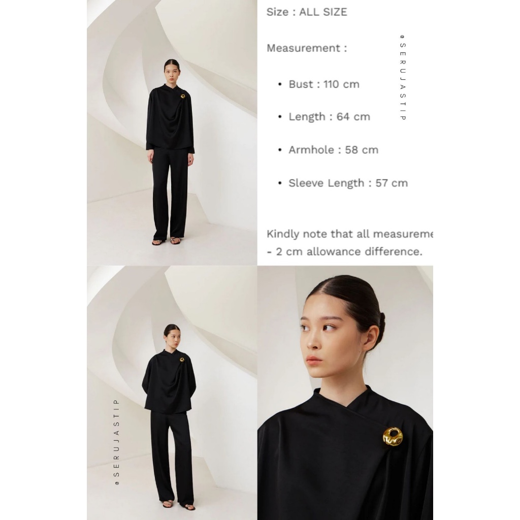 ready DUMA Zoepa top black koleksi Raya Aurum