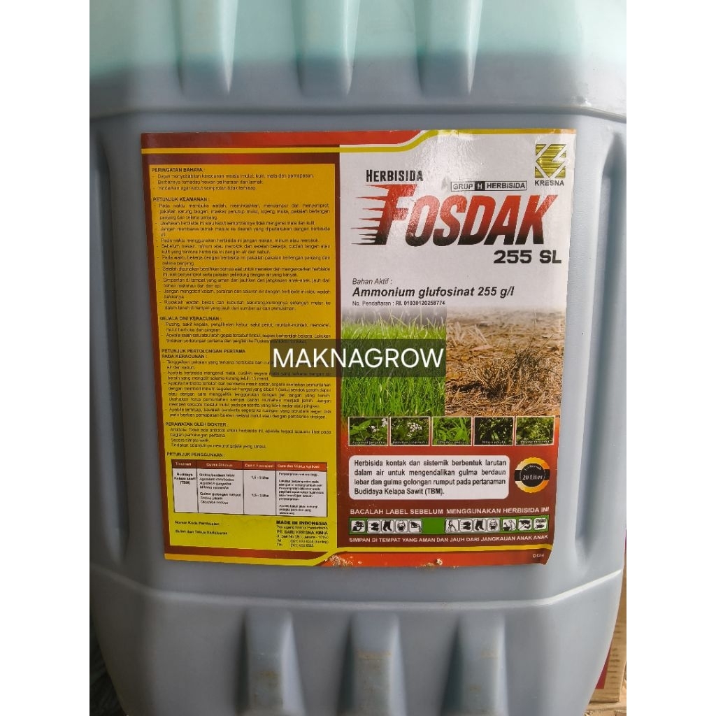 Herbisida FOSDAK 255 SL Racun rumput 20 liter