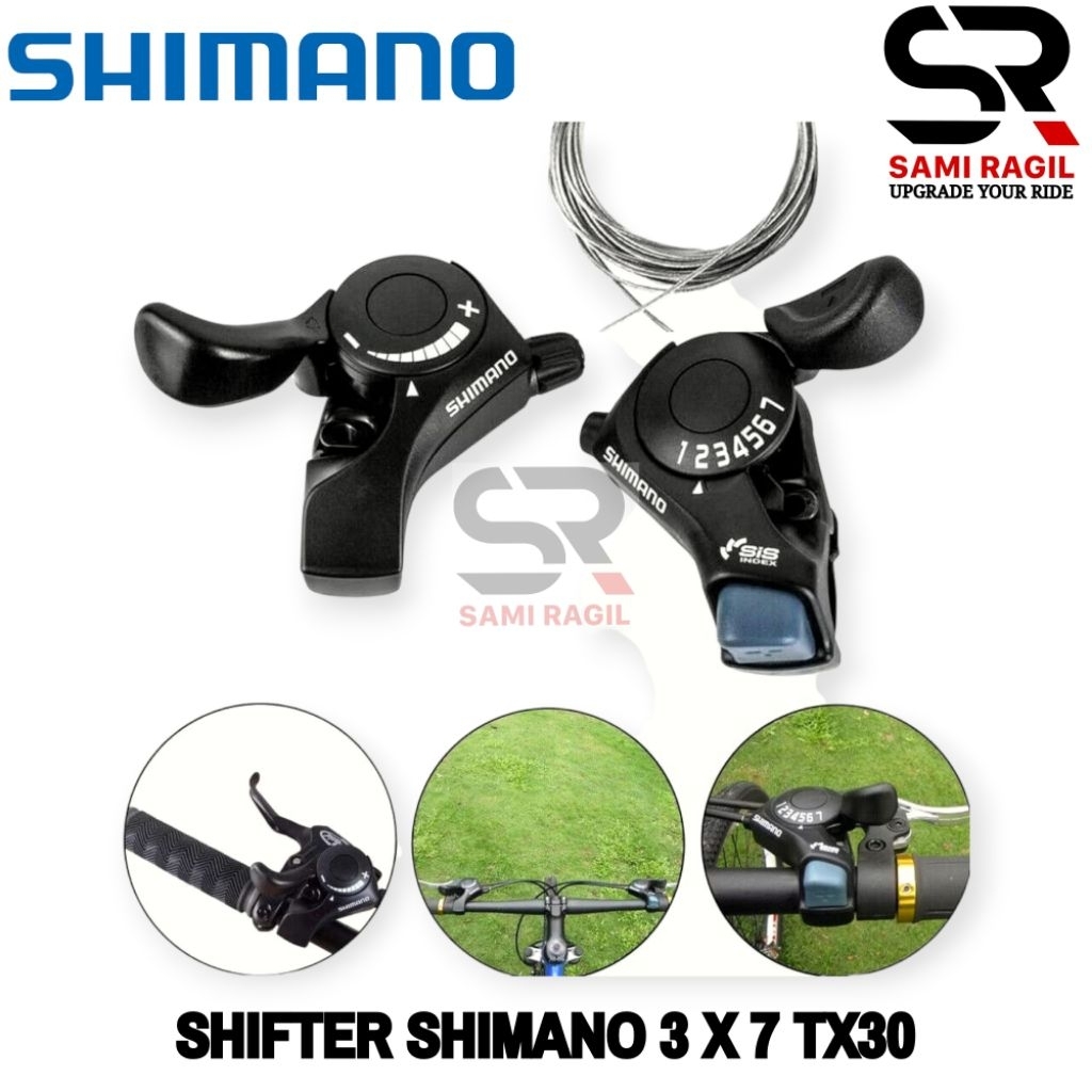 SHIFTER SHIMANO 3 X 7 TX30 KANAN KIRI SPEED SIS INDEX JEMPOL OPERAN PINDAHAN GIGI FD RD FRONT REAR D