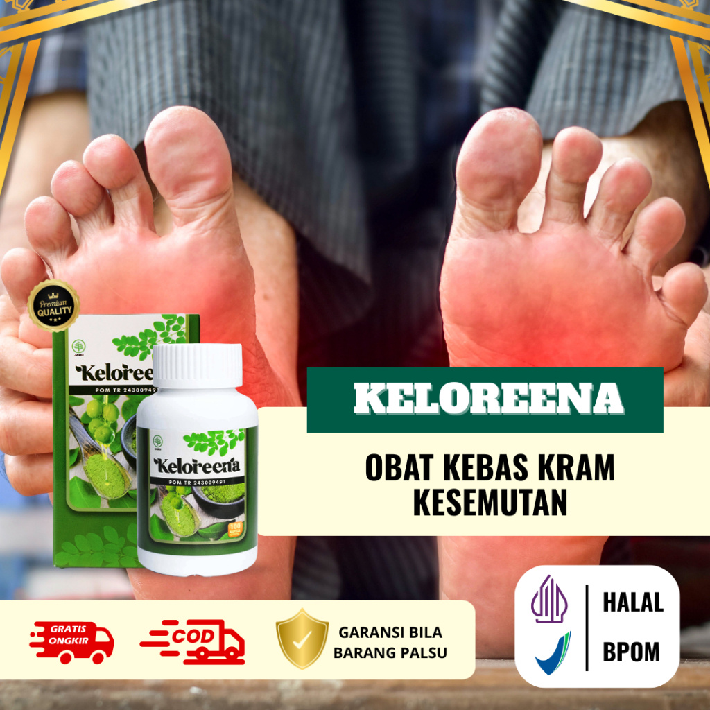 Herbal Obat Kebas Kram Obat Kesemutan Obat Nyeri Leher - Keloreena