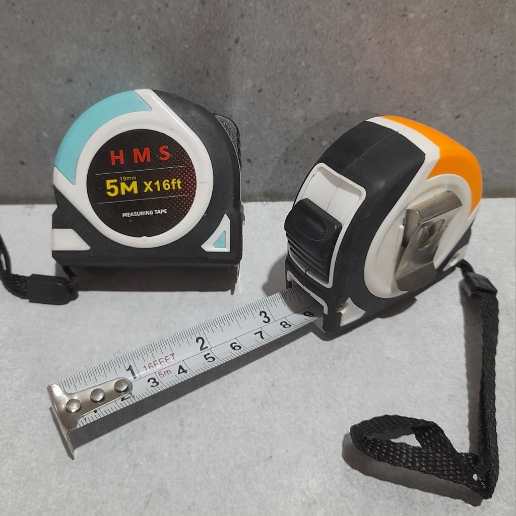 HMS  Meteran panjang 5 meter, pita putih