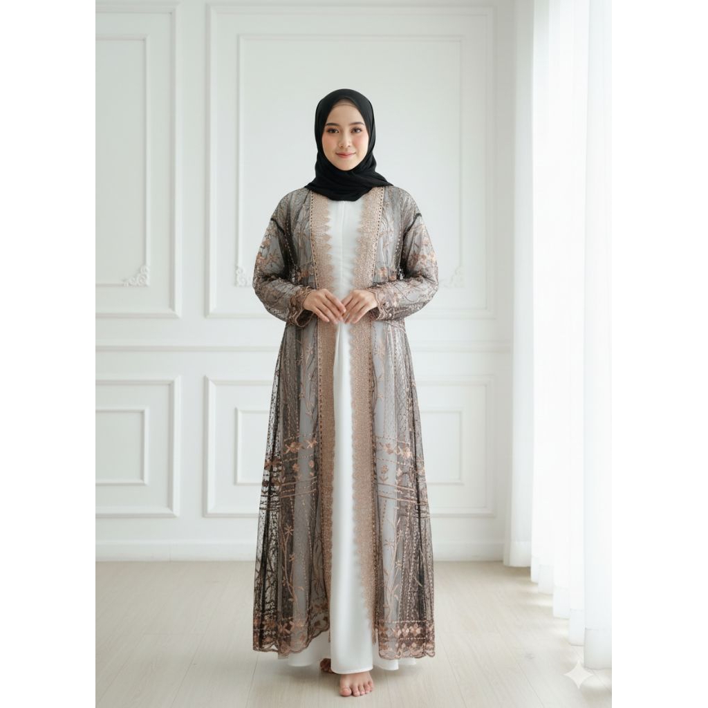 Zahra Luxury Outer Dress – Ceruty Mix Brokat Premium