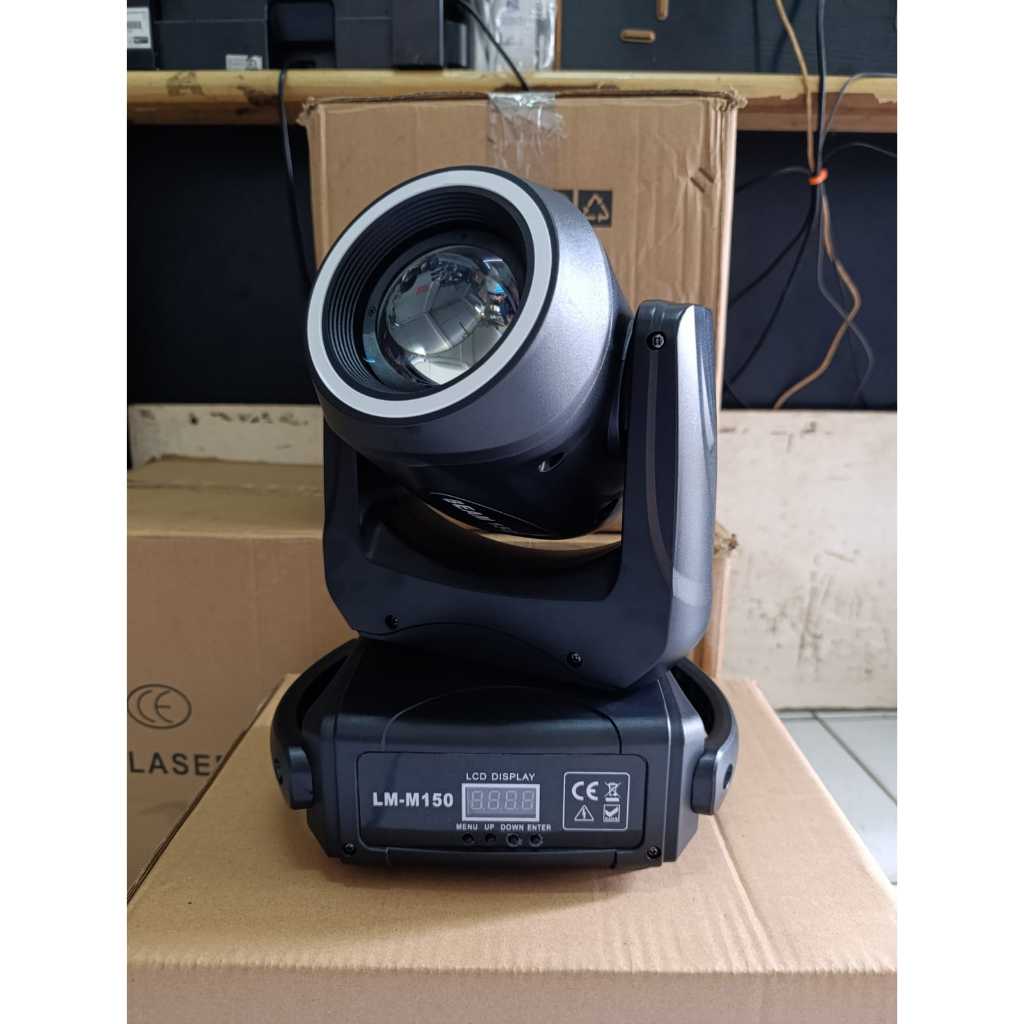 Redsun Mini Beam 150 Watt LED Ring LM-M150 Lampu Pesta dengan Display LCD dan Kontrol Menu