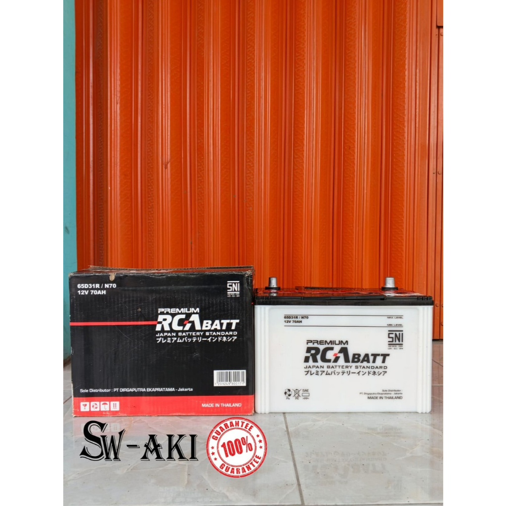 Aki Mobil RCA Premium N70 - 65D31R 12V 70Ah / Aki Basah / Konvensional