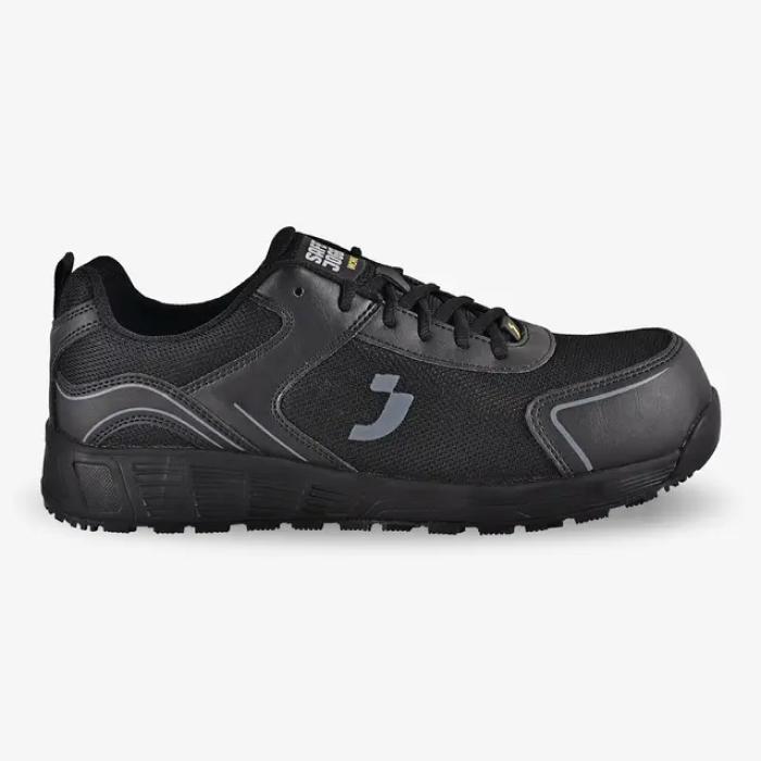 SAFETY JOGGER Sepatu Safety AAK S1P Kulit Sintetis Komposit ESD Sol Karet Hitam