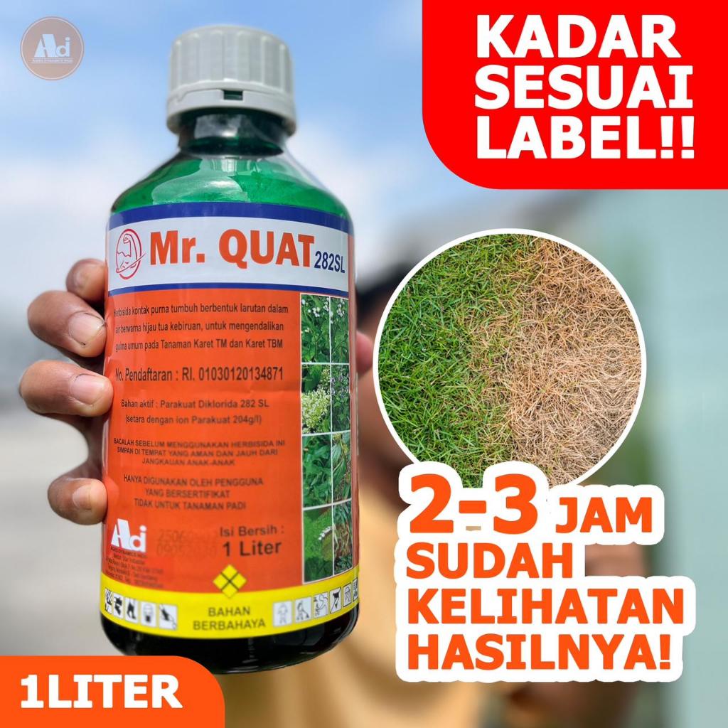 Herbisida Mr.Quat 282 SL – Racun Rumput Kontak Cepat, Efektif Membasmi Gulma |  Ukuran 250ML & 1L