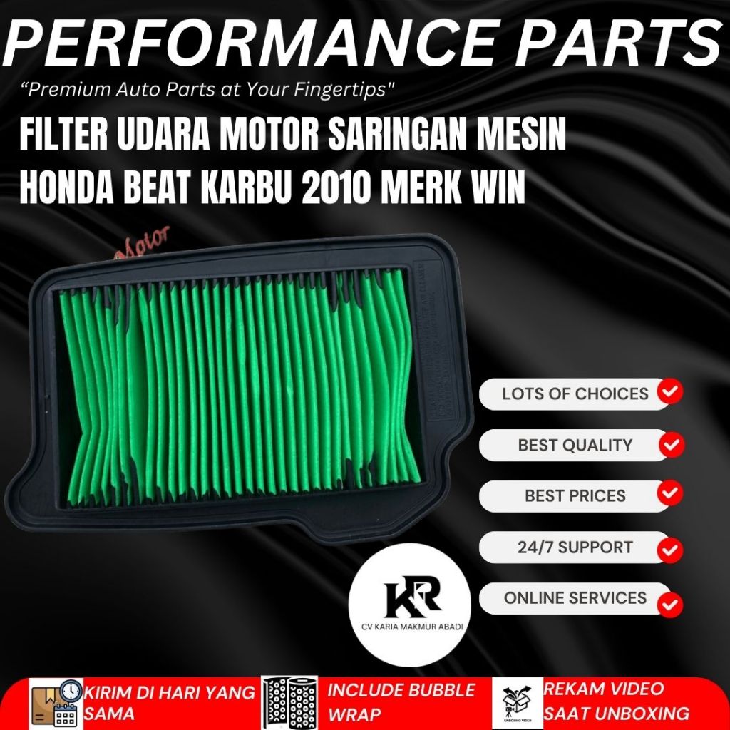WIN TENSHI FILTER UDARA MOTOR SARINGAN MESIN HONDA BEAT KARBU HONDA LAMA 2007 2008 2009 2010 2011 20