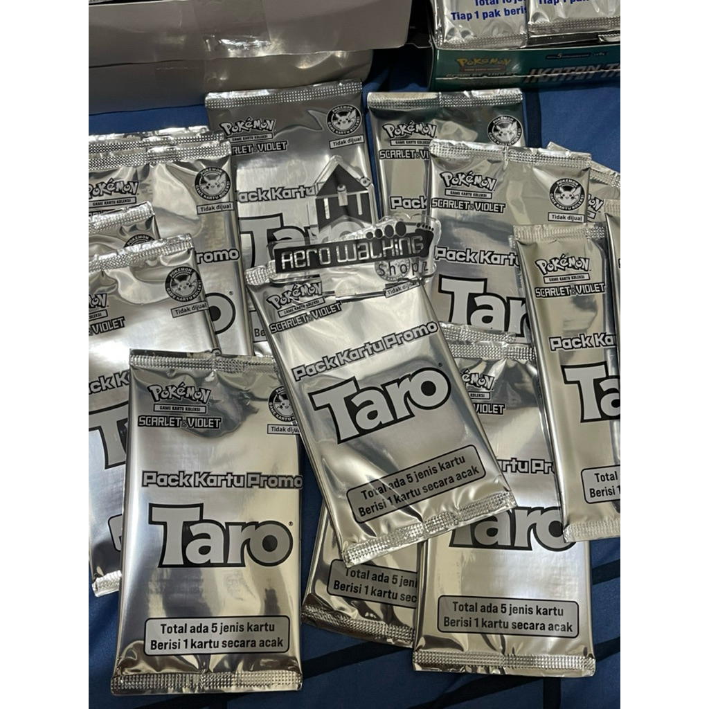 POKEMON TCG - Pokemon x Taro Booster Pack Promo Card Kartu Koleksi Mewtwo Charmander Snorlax Eevee R