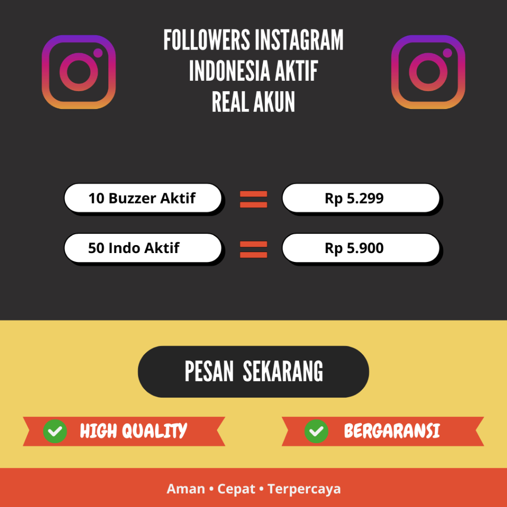 [PROMO] PERMANEN FOLLOWERS AKTIF (CUSTOM) | REAL AKUN INSTAGR4M INDONESIA BERGARANSI