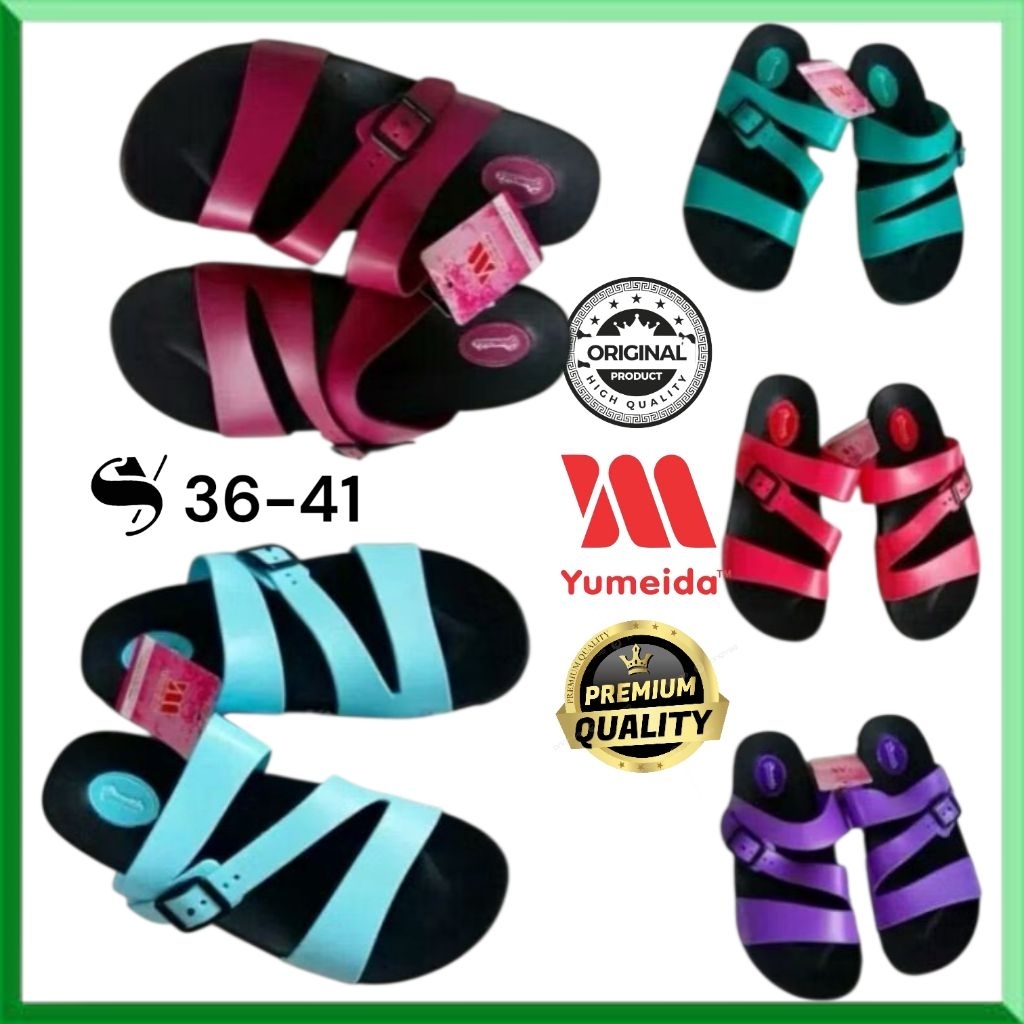 Sandal Slop Dewasa Wanita Karet Gesper YUMEIDA LD-7121 L