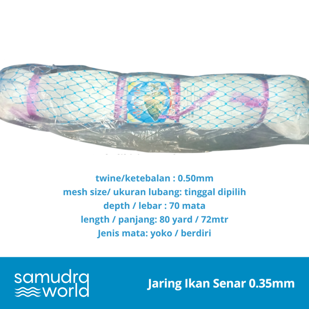 Jaring Ikan / Jaring Tikus / Jaring Senar 0.50 (70x80) Yoko