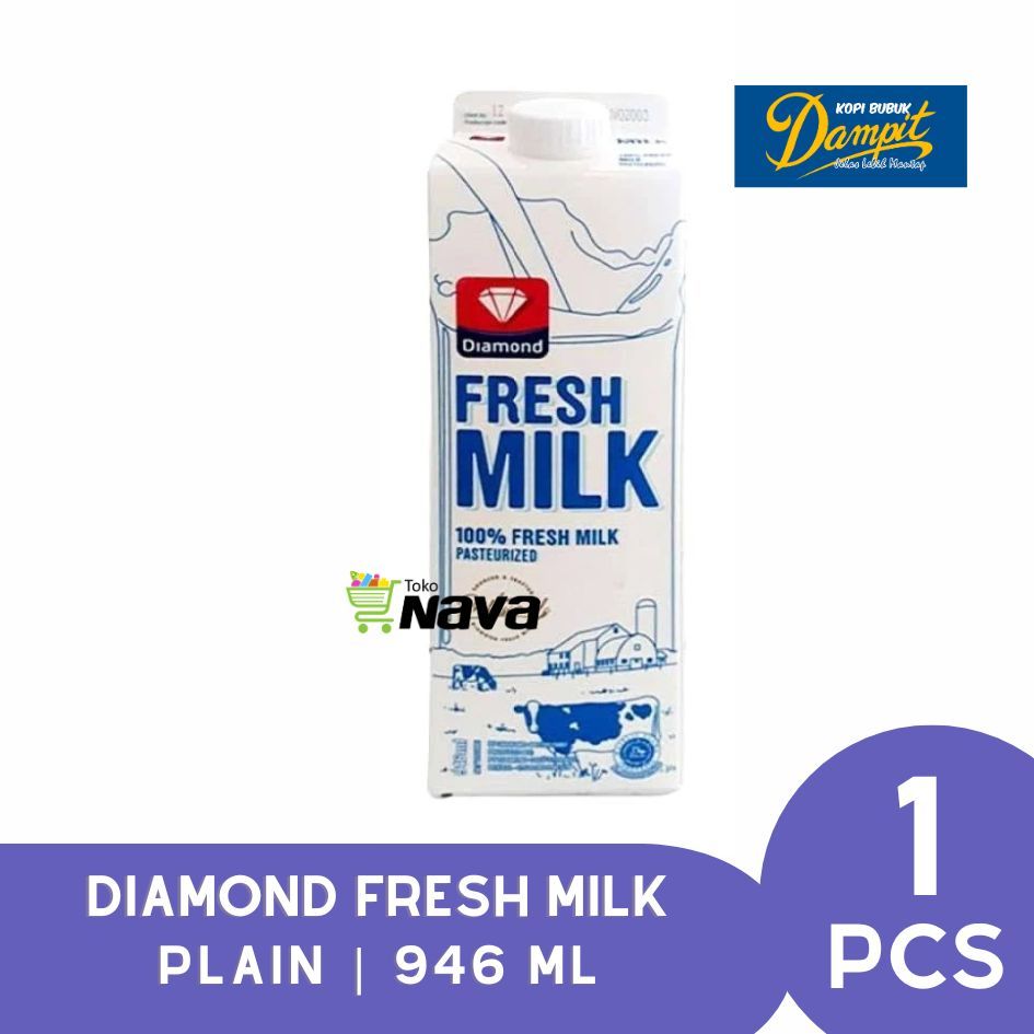 Diamond Fresh Milk Plain 946 ml / Susu Diamond Fresh Milk 946 ml / Diamond Fresh Milk Plain