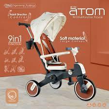 Babyelle Atom Tricycle Sepeda Anak Roda 3 Balance Bike Cabin Size Stroller Kereta Dorong Anak(GREY)