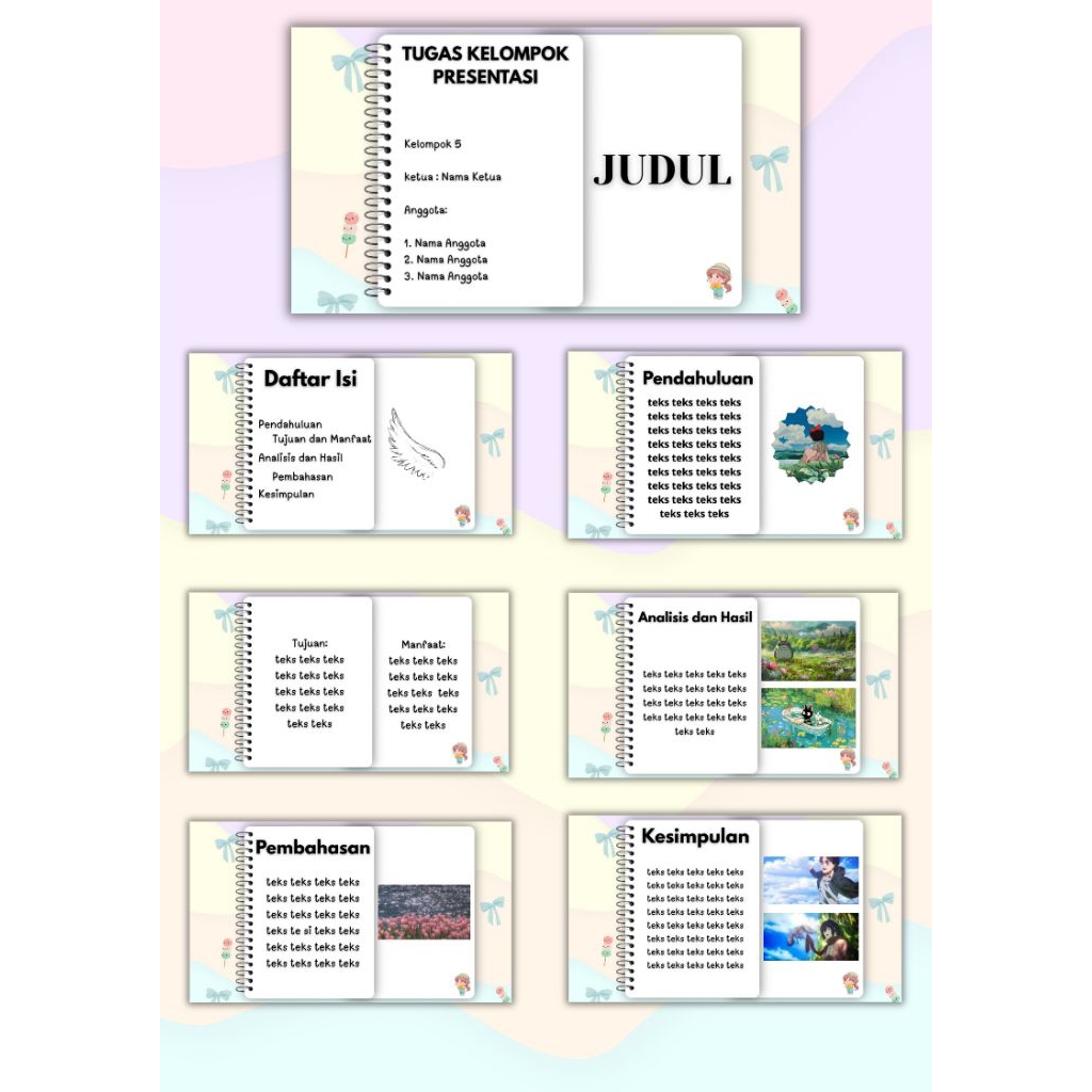 Template PPT Estetik Aesthetic Minimalis Siap Edit
