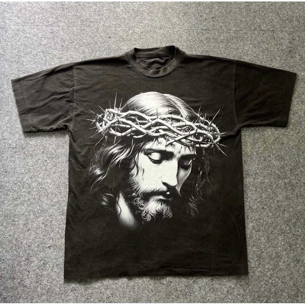 Jesus fading blank tee