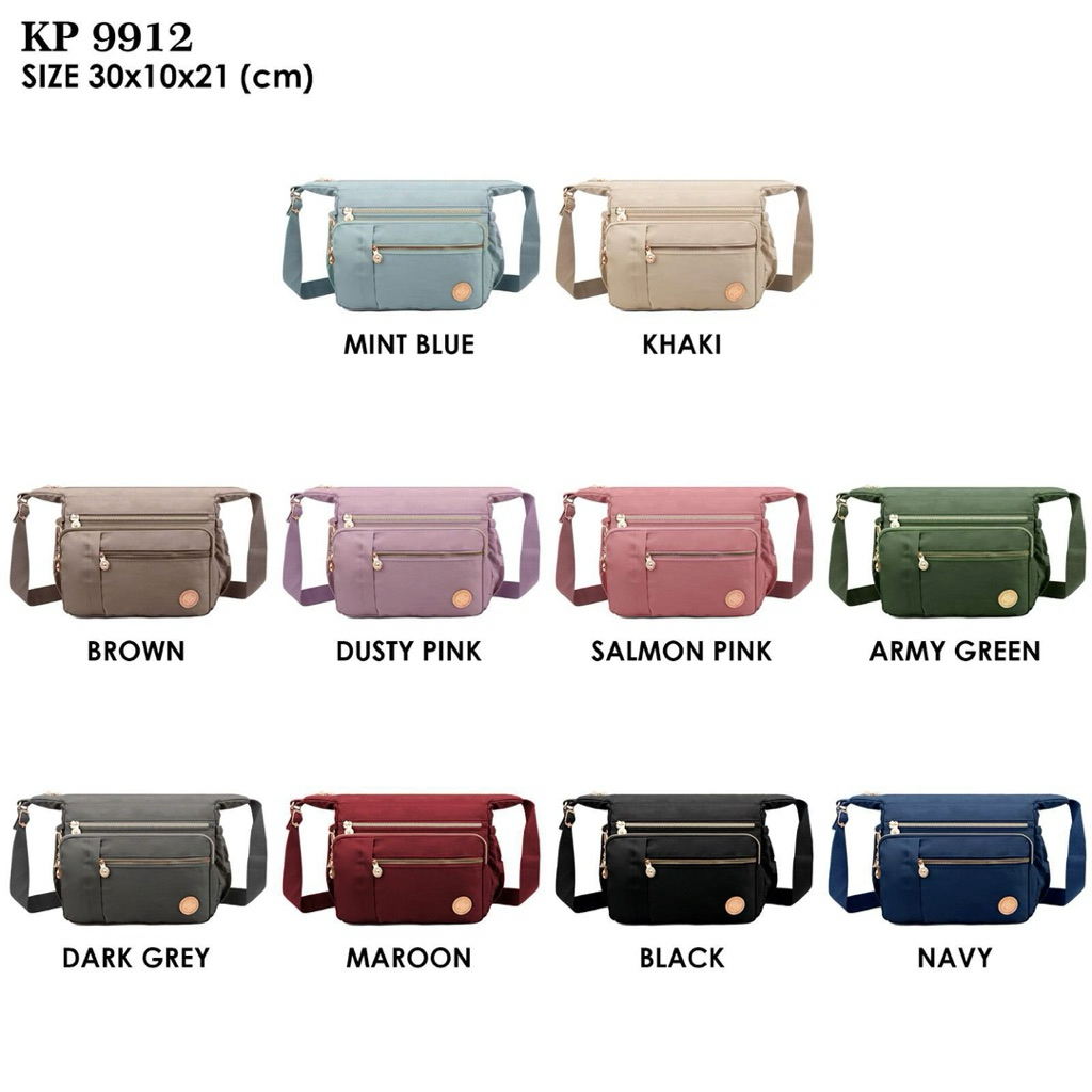 Tas Selempang Kp Satin 5 Ruang Resleting besi Import #kp9912