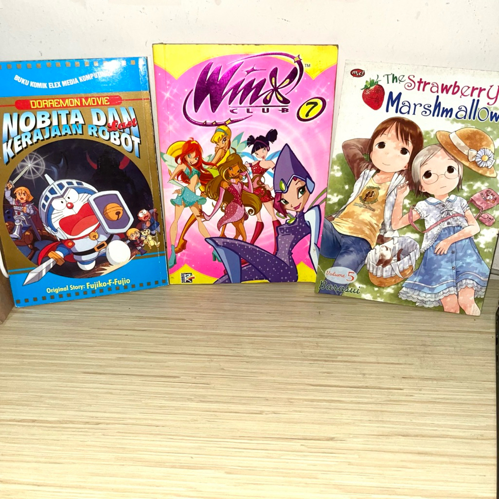 Preloved Komik Doraemon Movie, Winx Club, The Strawberry Marshmallow