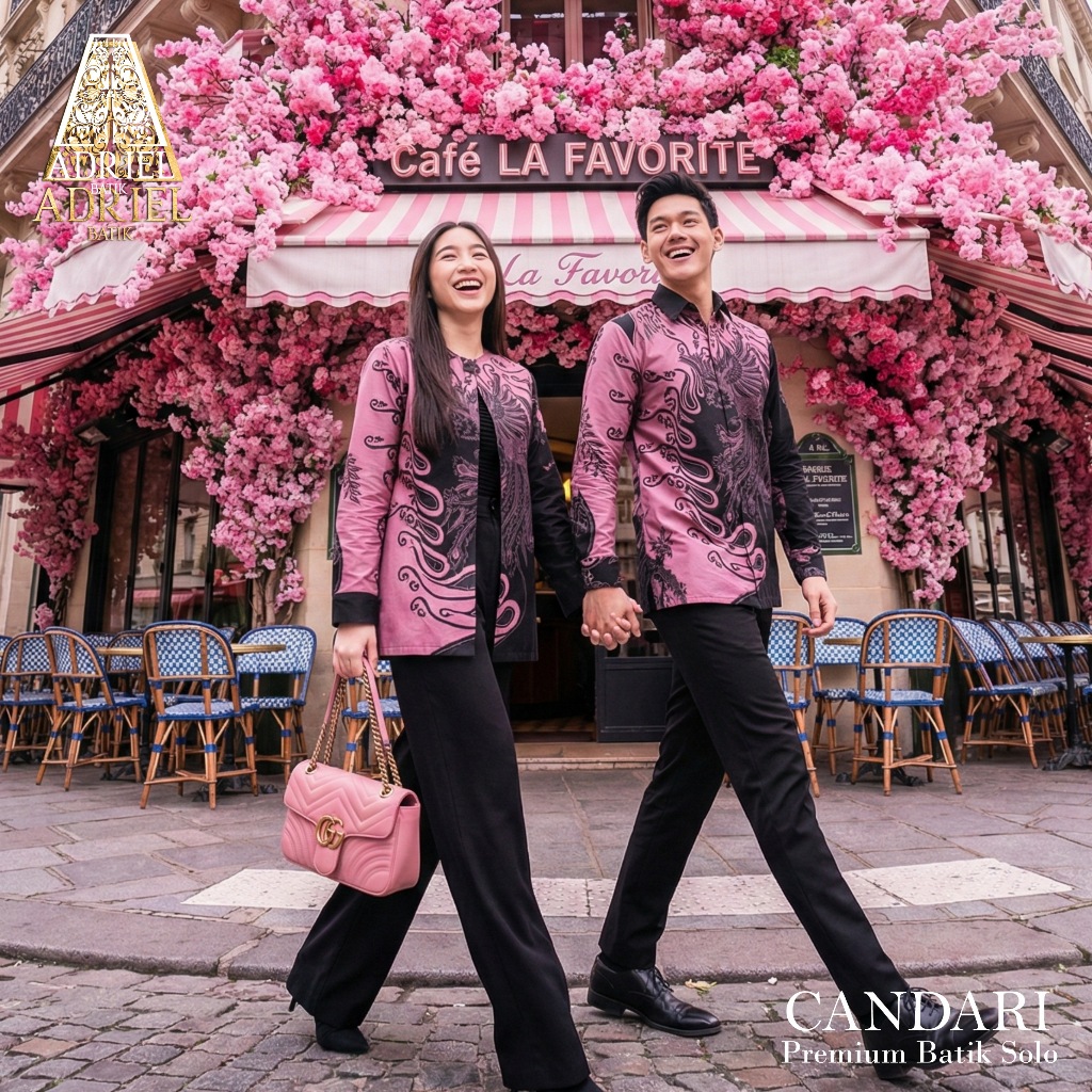 CANDARI BATIK TULIS PREMIUM (Kemeja PRIA / Tunik WANITA) - Kemeja Batik Premium Solo Lengan Panjang 
