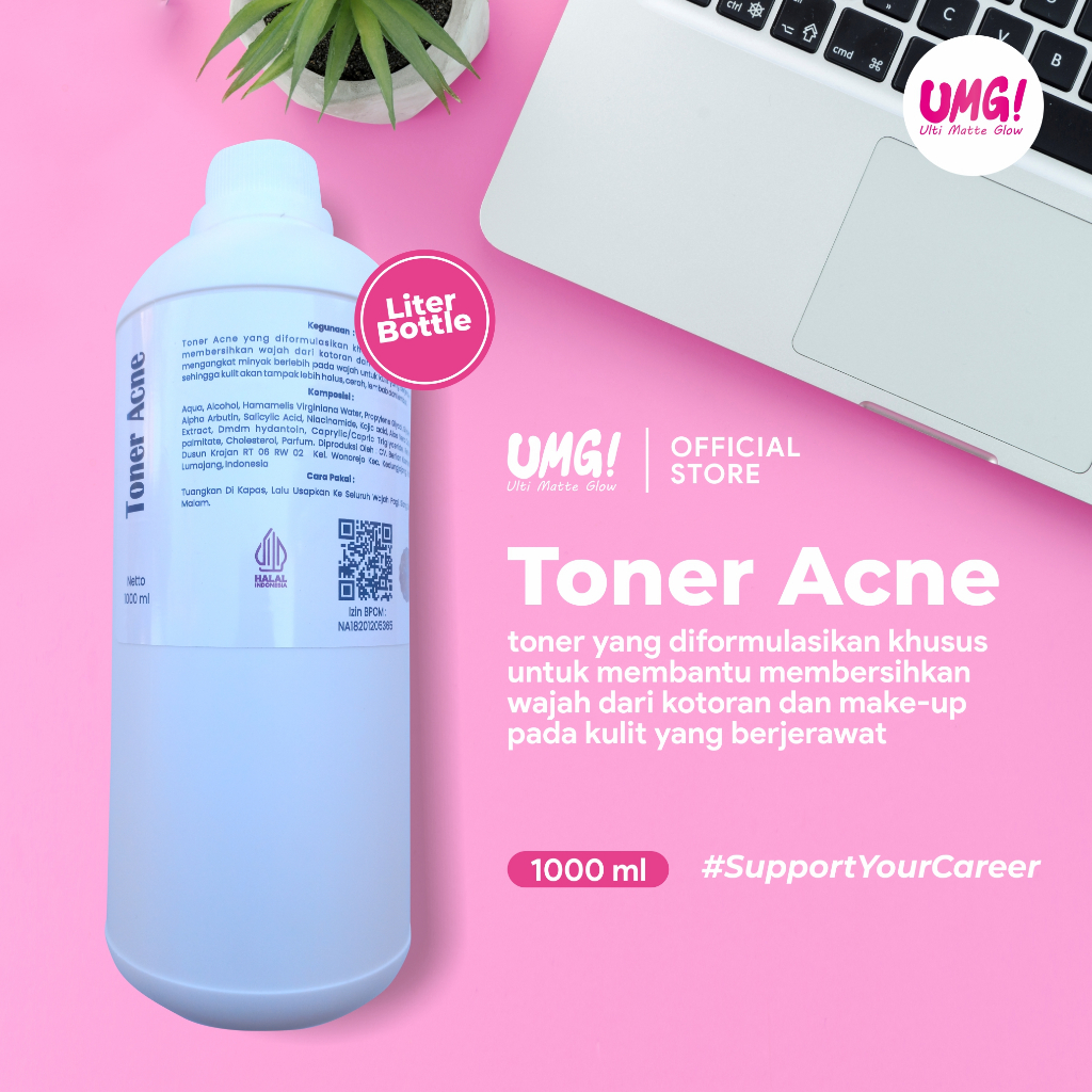 UMG Ulti Matte Glow (1LITER) Toner Acne for Acne Skin