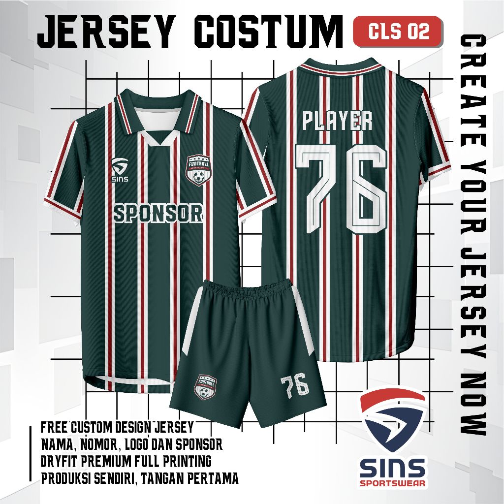 KAOS JERSEY STELAN SEPAKBOLA PRINTING CLS 02
