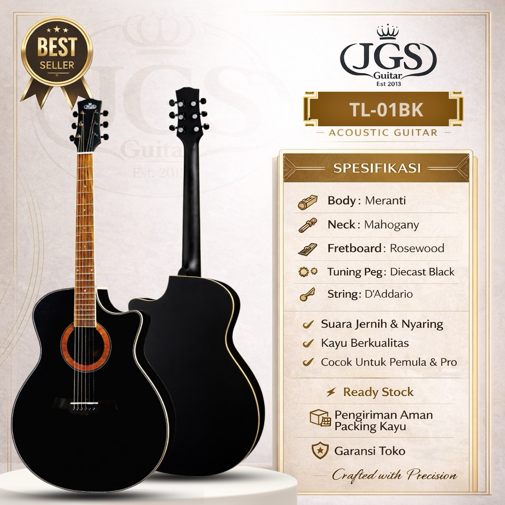 GITAR AKUSTIK JGS GUITAR TL-01 BK
