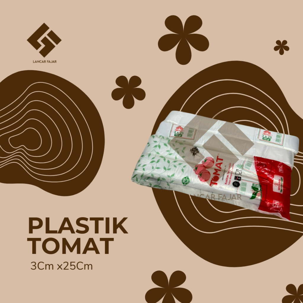 ECER PLASTIK ES LILIN GANEFO PE TOMAT 3X25 BUNGKUS MINUMAN ES LILIN Kantong Plastik PE Tomat Uk 10x1