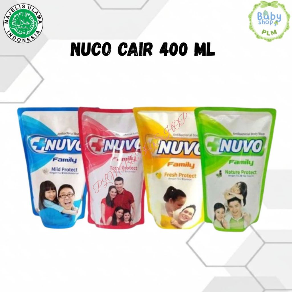 NUVO Sabun Mandi Cair Refill 400ml / Sabun Nuvo Cair