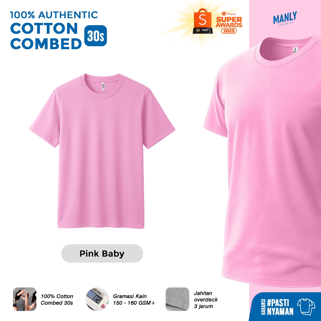 KAOS PINK BABY POLOS PREMIUM COMBED 30S