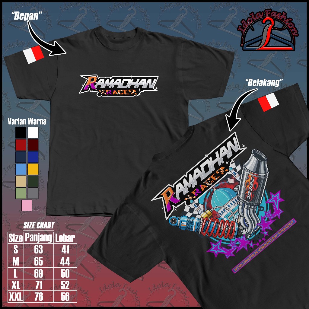Kaos Ramadhan Race 2026 Marhaban Ya Balapan Vol 15 Drag Bike Baju Ramadan Race Repeat Racing Motor R