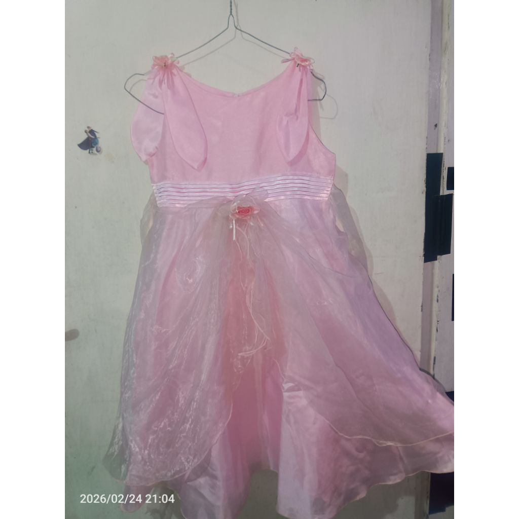 PRELOVED Gaun Pesta Ulang Tahun Untuk Anak / Dress Ulang Tahun Bunga Usia 4-6th