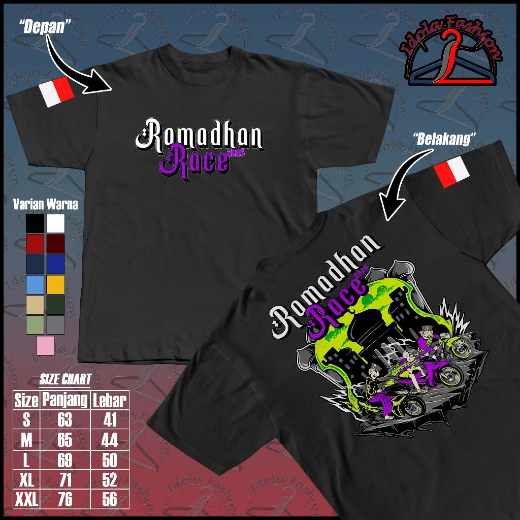 Kaos Ramadhan Race 2026 Marhaban Ya Balapan Vol 17 Drag Bike Baju Ramadan Race Repeat Racing Motor R