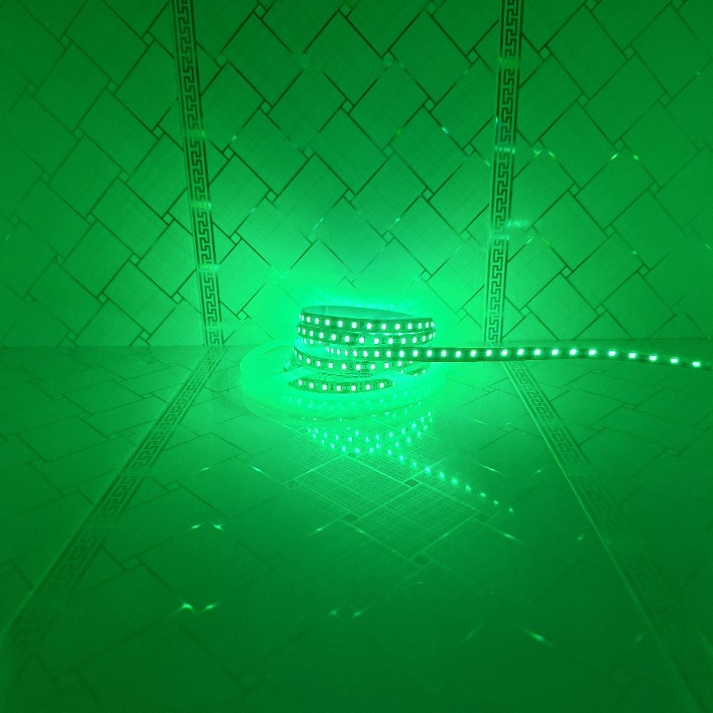 Lampu led strip DC 12volt 5M 120led putih/Warm White/biru